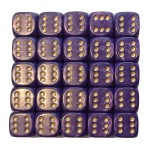 18mm Pearl Spot Dice - Pack of 25 Purple